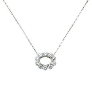 Rose Plated 925 Silver Pendant Setting Necklace DIY Supplies