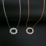 Rose Plated 925 Silver Pendant Setting Necklace DIY Supplies