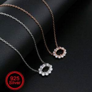 Rose Plated 925 Silver Pendant Setting Necklace DIY Supplies