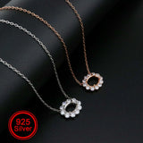 Rose Plated 925 Silver Pendant Setting Necklace DIY Supplies