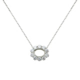 Rose Plated 925 Silver Pendant Setting Necklace DIY Supplies