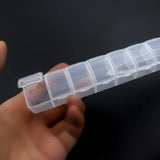 Plastic Transparent Jewelry Beads Storage Organizer Date Gift Makeup Travel