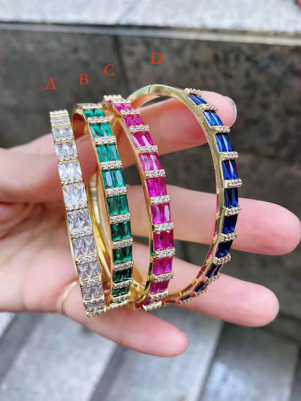 Colorful Cuff Bangles Bracelets Mix Femal Opening
