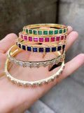 Colorful Cuff Bangles Bracelets Mix Femal Opening