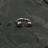 Punk Titanium Steel Devil's Eye Lip Ring Piercing Body Jewelry