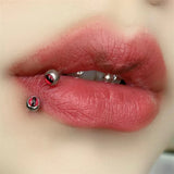 Punk Titanium Steel Devil's Eye Lip Ring Piercing Body Jewelry