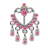 Romantic Pink Belly Piercing Buckle Umbilical Nail Cat Head Dragonfly Pistol