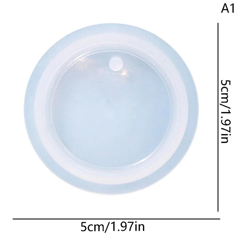 1Pcs Silicone Mold Keychain Pendants Epoxy Resin Mould For DIY Pendant