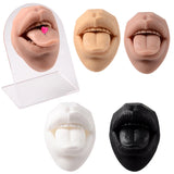 1Pcs Soft Silicone Model Mouth Tongue Model Puncture Training Tool Display