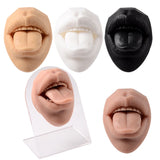 1Pcs Soft Silicone Model Mouth Tongue Model Puncture Training Tool Display