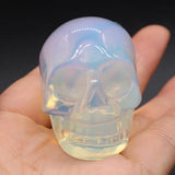 1Pcs Natural Crystal Skull Opal Amethysts Desk Ornament