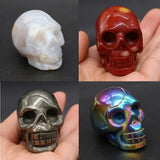 1Pcs Natural Crystal Skull Opal Amethysts Desk Ornament