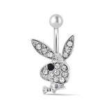 1Pcs Stainless Steel Bunny Navel Piercing Ring
