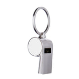 1Pcs Sublimation Blank Metal Whistle Key Ring Custom DIY Keychains