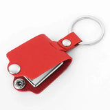 1Pcs Sublimation Blank Photo Frame Keychain With PU Cover Leather Case