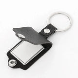 1Pcs Sublimation Blank Photo Frame Keychain With PU Cover Leather Case