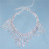Tassel Rhinestone Anklet Chain Crystal Beach Bridal Foot Chain Jewelry