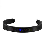 Temperature Stainless Steel Bracelet and Ring Set for Men and Women