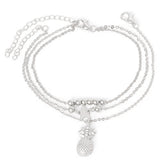 3pc Pearl Ankle Bracelets Set for Women