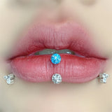 Titanium Steel Lip Ring Zircon Ball Nose Belly Button Piercing Body Jewelry
