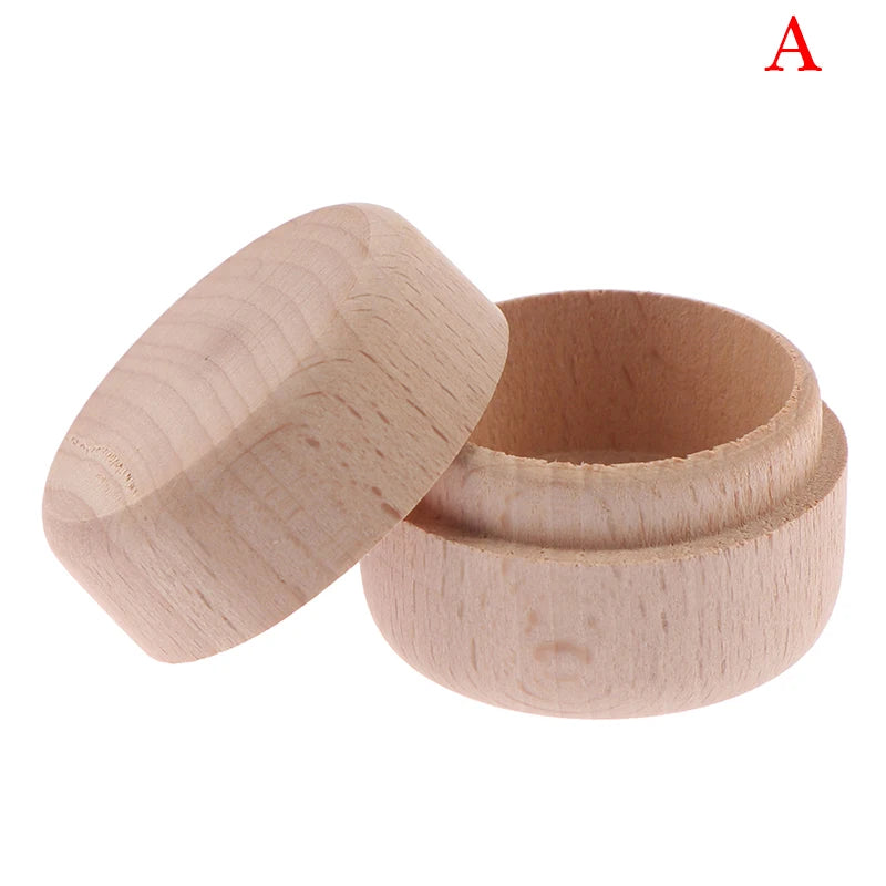 Vintage Wedding Wood Ring Box Holder Heart Shape