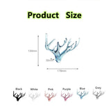 Wall Mounted Antlers Jewelry Holder Hook Key Holder Necklace Holder Vintage
