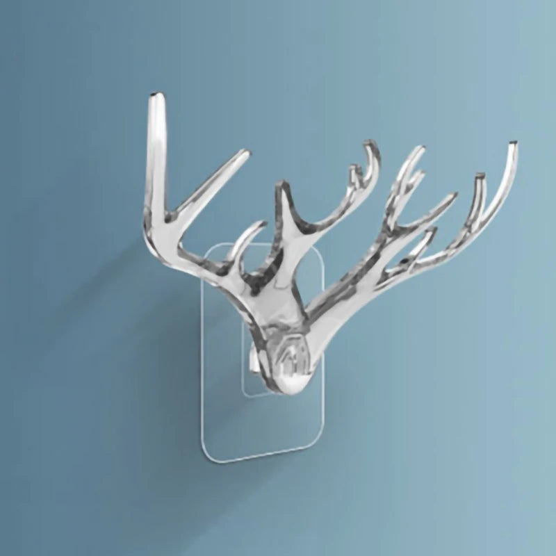 Wall Mounted Antlers Jewelry Holder Hook Key Holder Necklace Holder Vintage