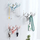Wall Mounted Antlers Jewelry Holder Hook Key Holder Necklace Holder Vintage