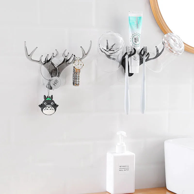 Wall Mounted Antlers Jewelry Holder Hook Key Holder Necklace Holder Vintage