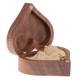 1Pcs Walnut Personalized Vintage Wedding Wood Ring Box Holder