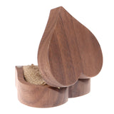 Walnut Wood Heart Jewelry Box Rustic Wedding Ring Box