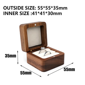 Wood Jewelry Box Wedding Ring Earring Organizer Gift Box