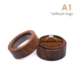 Wood Jewelry Box Wedding Ring Earring Organizer Gift Box