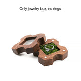 Wood Jewelry Box Wedding Ring Earring Organizer Gift Box