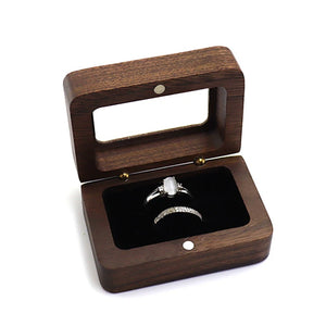 Wooden Jewelry Box Earring Ring Organizer