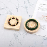 Wooden Jewelry Display Tray Bead Pendant Showcase Bracelet Holder Stand