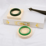Wooden Jewelry Display Tray Bead Pendant Showcase Bracelet Holder Stand