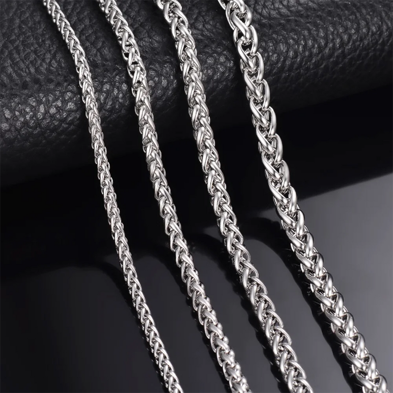 3-6mm Link Chain Necklace Stainless Steel 16-40 inches
