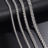 3-6mm Link Chain Necklace Stainless Steel 16-40 inches