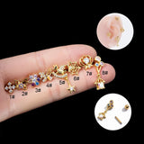 16G Stainless Steel Zircon Dangle Earrings for Women