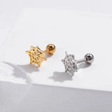 16G Stainless Steel Zircon Dangle Earrings for Women