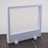 3D Floating Jewelry Display Case Box Stand, White
