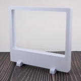 3D Floating Jewelry Display Case Box Stand, White