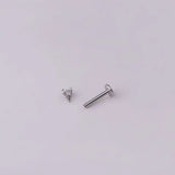 Zircon Lip Piercing Studs 3MM 1.2*6/8/10mm
