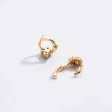 Small Hoop Earrings Heart Cross Zircon Ear Buckle Irregular Earrings