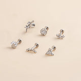 ASTM F136 Titanium Lip Stud Earring G23 Flat Back Cartilage Earring 1.2X8MM