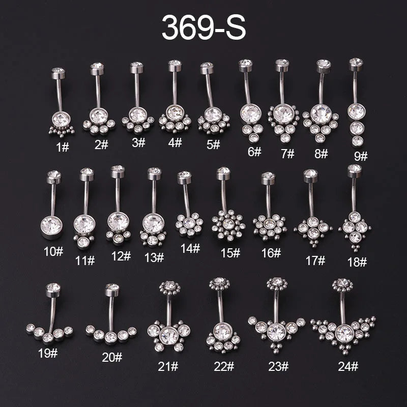 1Pc Stainless Steel Belly Button Nails for Women