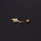 1Pc Stainless Steel Belly Button Nails for Women