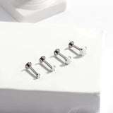 Titanium Stainless Steel Ear Cuff Piercing Stud Earrings