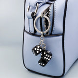 Multi-color Resin Dice Keychain Set